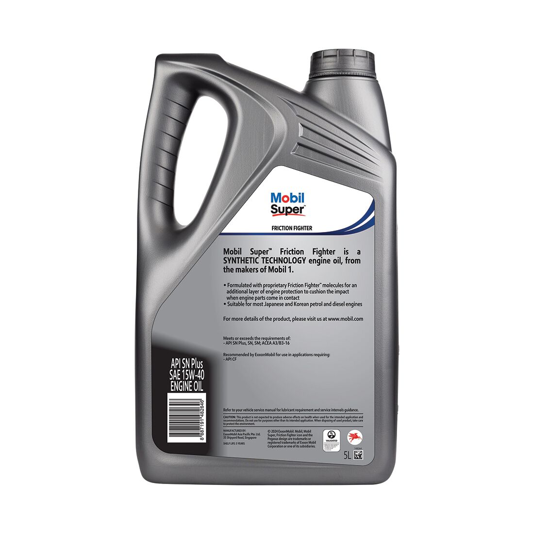 Mobil Super Friction Fighter 15W-40 5 Litre, , scaau_hi-res