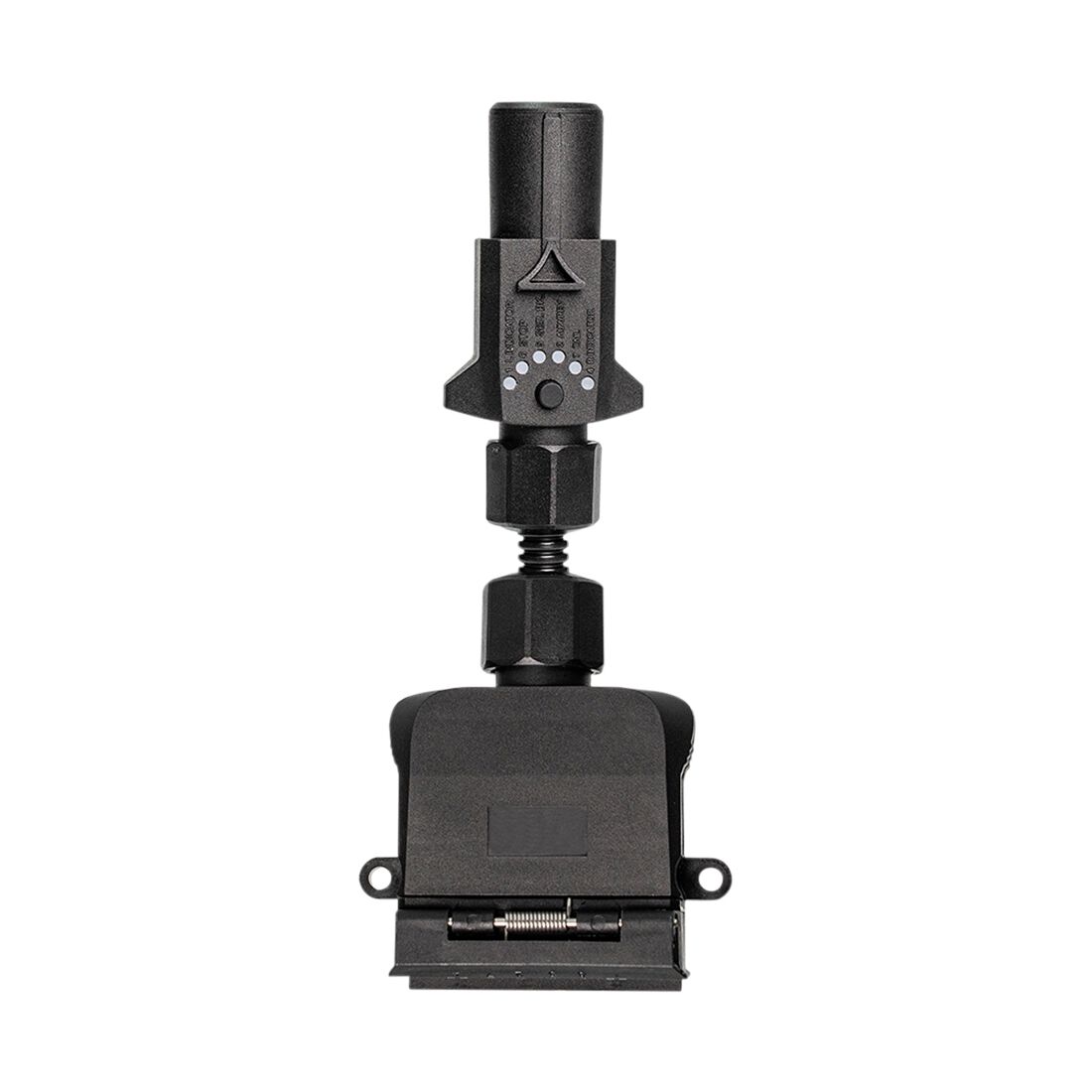 SCA Trailer Adaptor 7 Pin Small Round Socket To 7 Pin Flat Plug LED, , scaau_hi-res