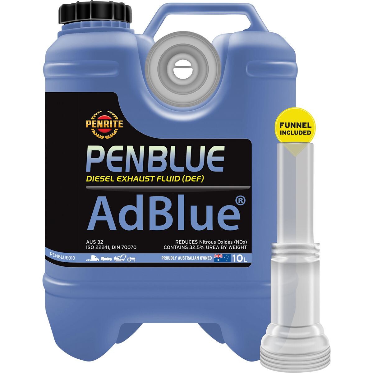Penrite AdBlue Diesel Exhaust Fluid - 10 Litre, , scaau_hi-res