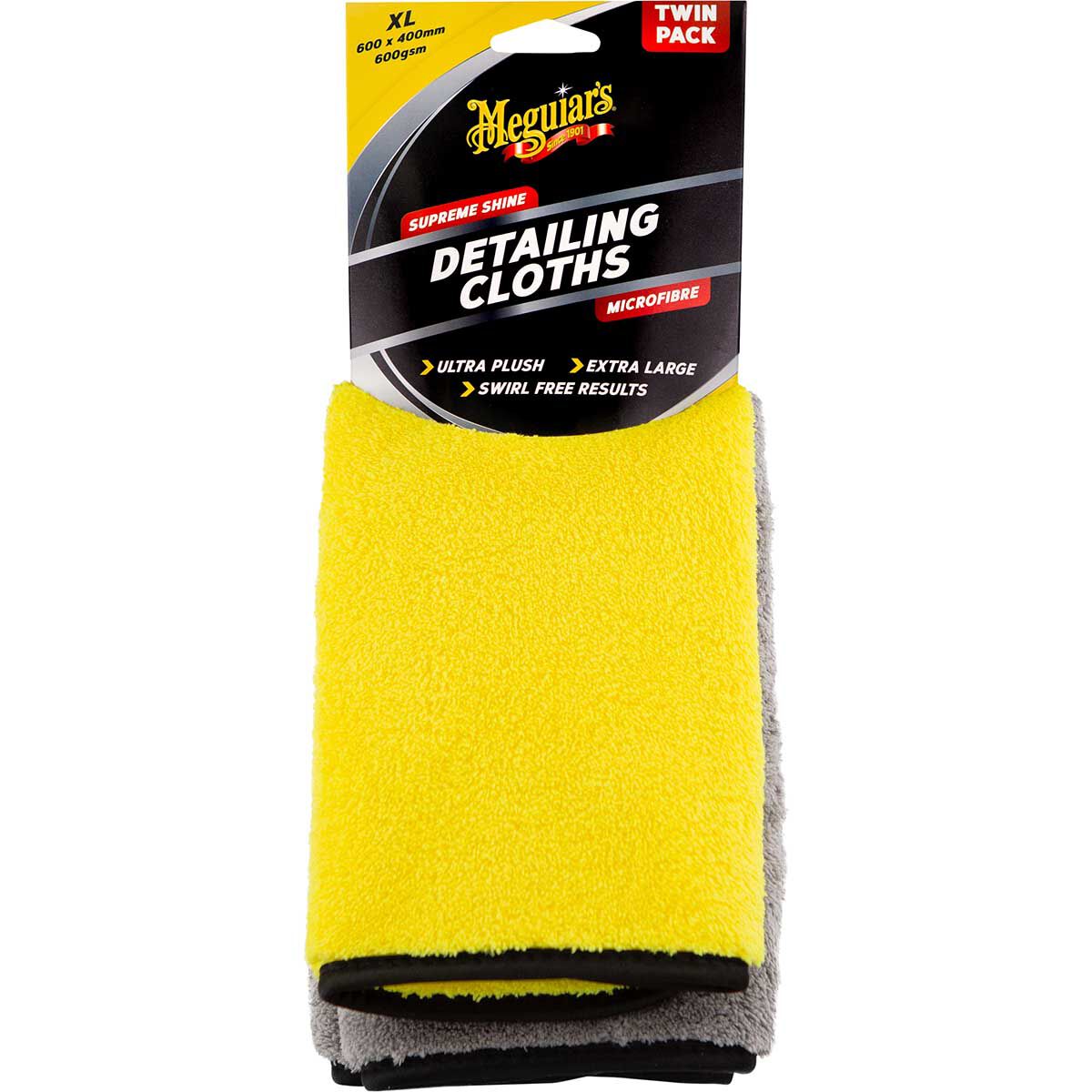 Meguiar's Supreme Shine Detailing Cloths Twin Pack, , scaau_hi-res