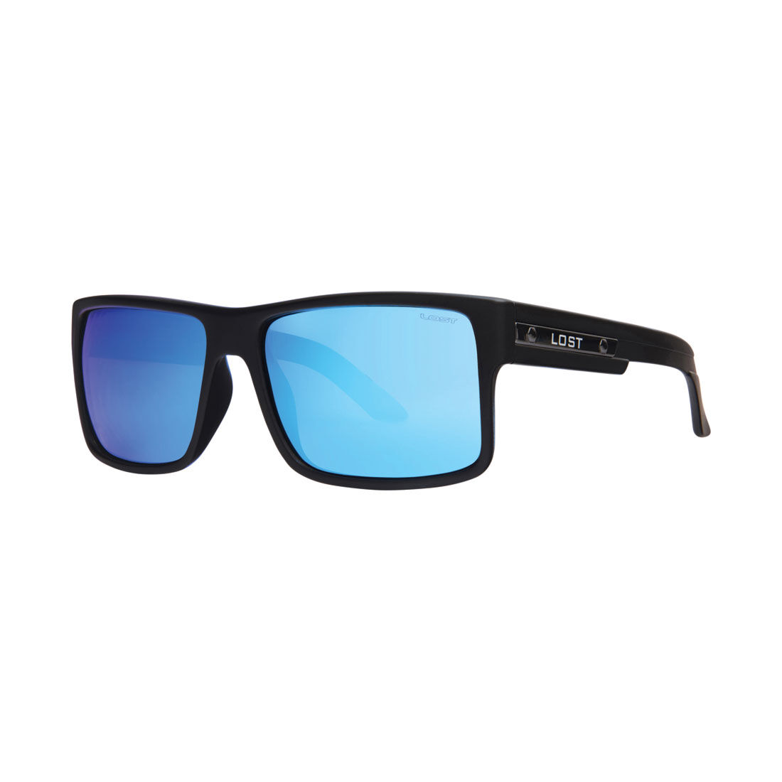 LOST Sunglasses Fiction Mirror Matt Black Blue, , scaau_hi-res