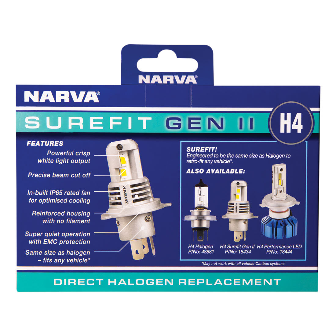 Narva Surefit LED Headlight Globes H4, , scaau_hi-res