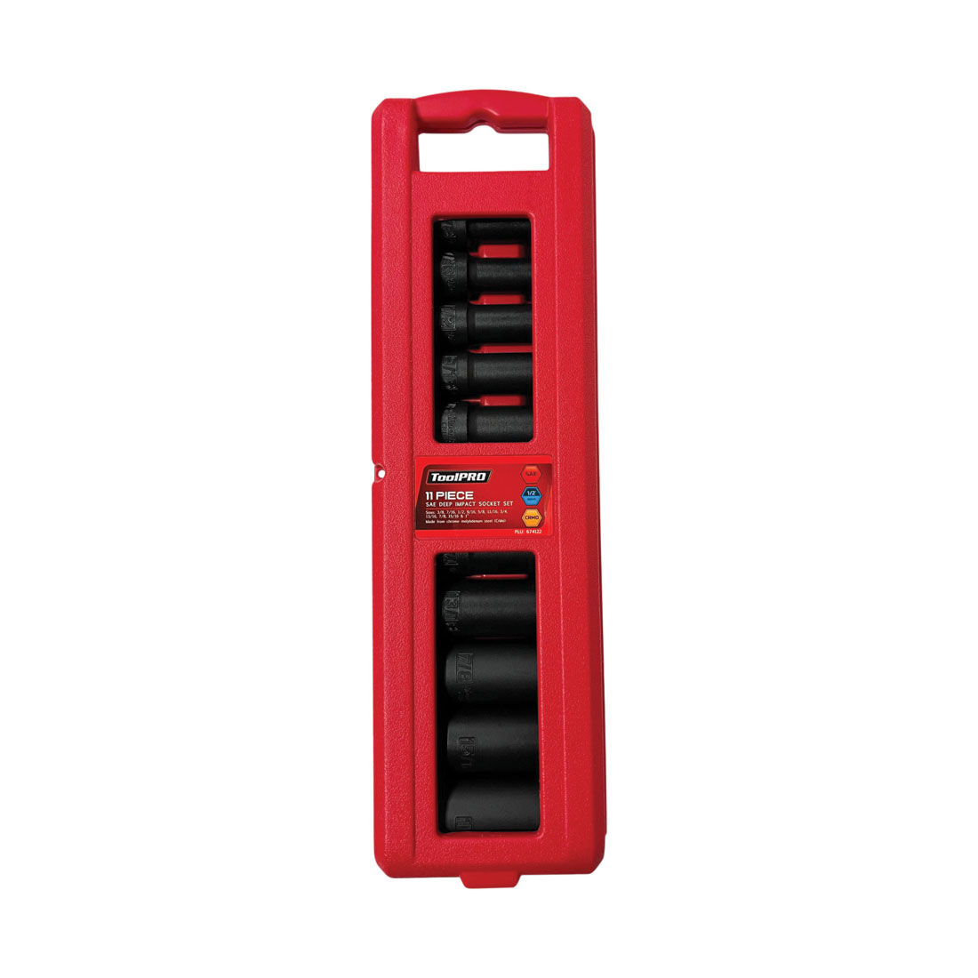 ToolPRO Deep Impact Socket Set 1/2" Drive SAE 11 Piece, , scaau_hi-res