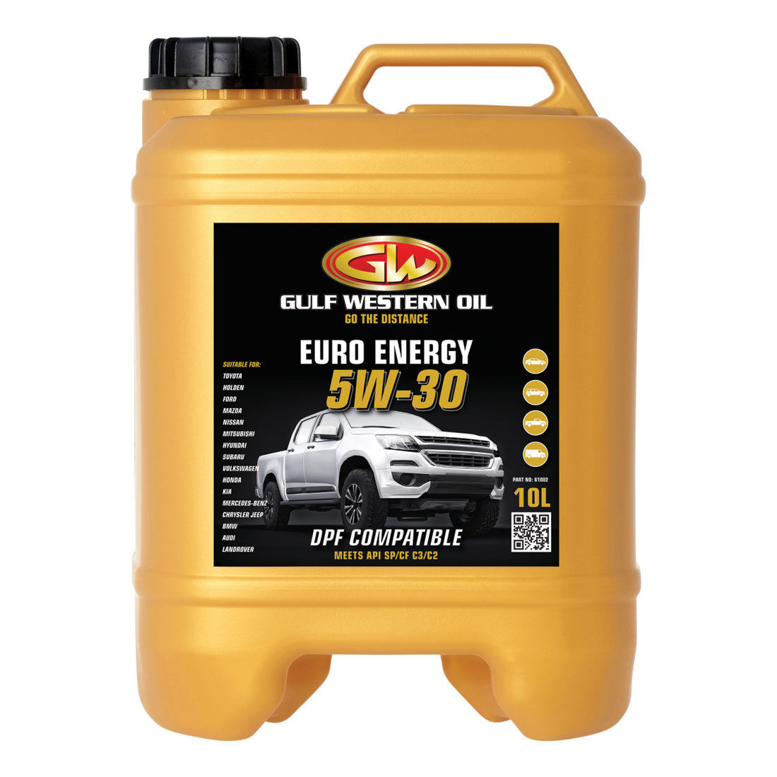 Gulf Western Euro Energy 5W-30 Engine Oil 10 Litre, , scaau_hi-res