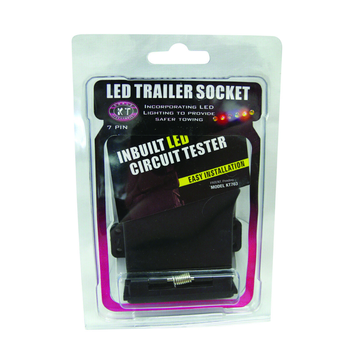 KT Cables 7PIN Flat LED Tailer Socket, , scaau_hi-res