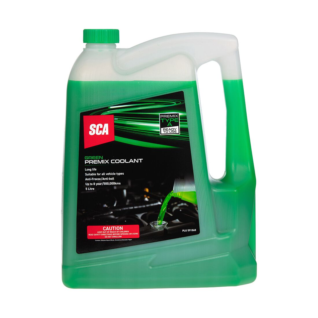 SCA Green Long Life Coolant Premix 5 Litre, , scaau_hi-res
