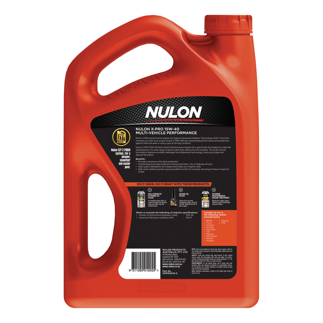Nulon X-Pro 15W-40 Multi-Vehicle Performance Engine Oil 5 Litre, , scaau_hi-res