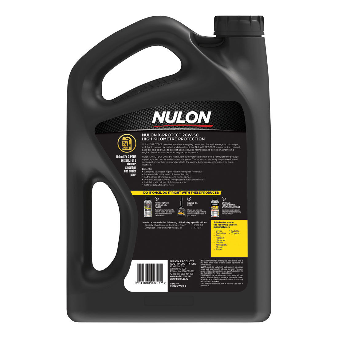Nulon X-Pro 20W-50 High Kilometre Engine Oil 5 Litre, , scaau_hi-res
