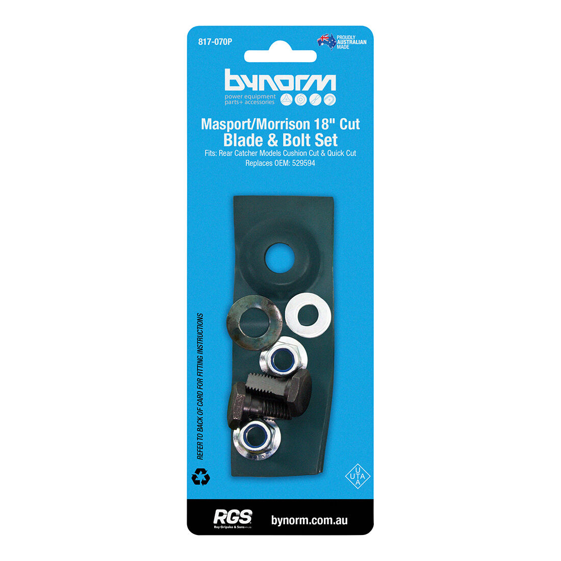 Bynorm Blade and Bolt Set to Suit Masport, , scaau_hi-res