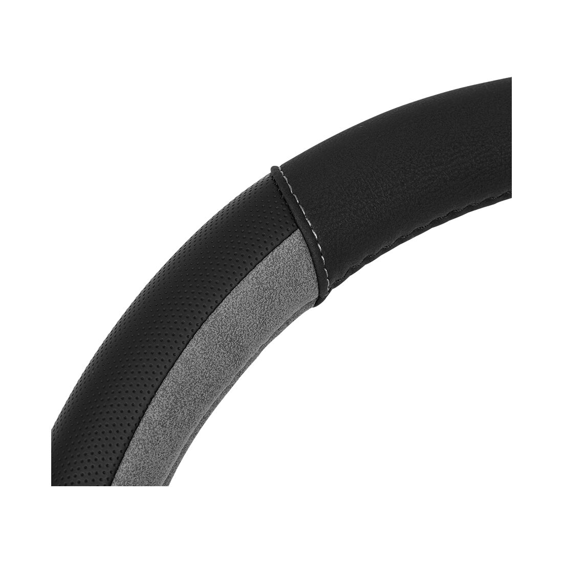 SCA Steering Wheel Cover Sports Leather Look Black & Grey, , scaau_hi-res