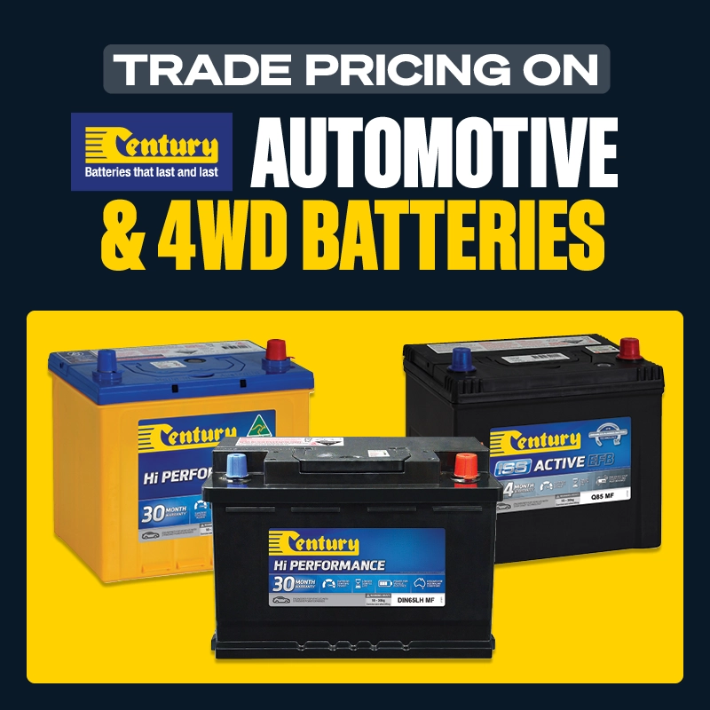 Trade Pricing on Century Automotive & 4WD Batteries