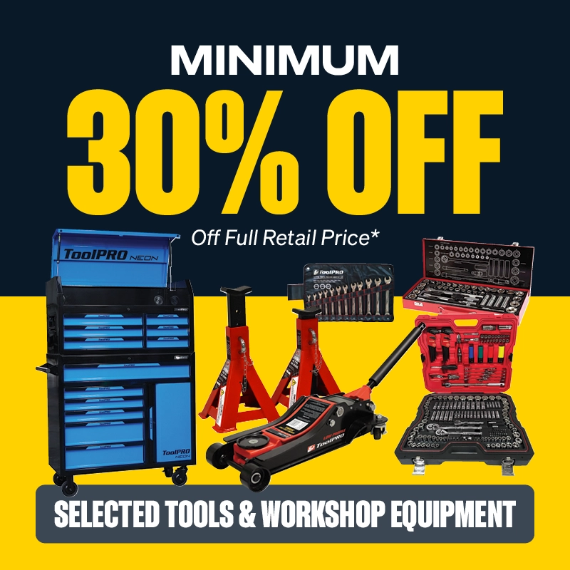 Min 30% OFF selected tools & Workshop Equipment