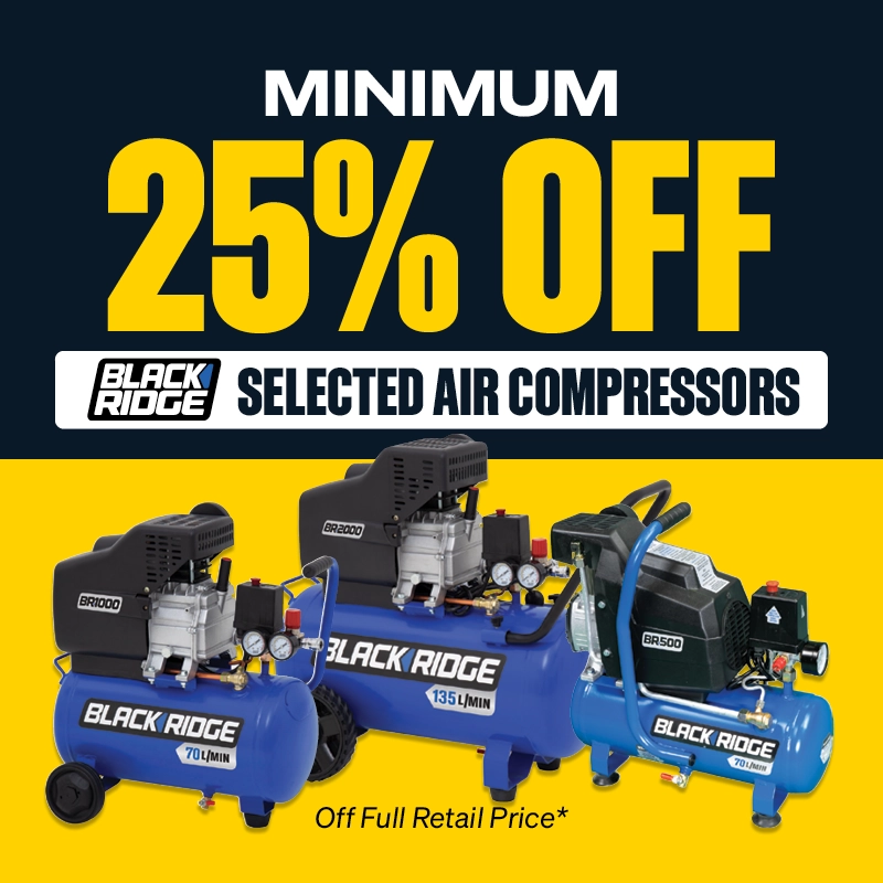 Min 25% OFF selected Blackridge Air Compressors