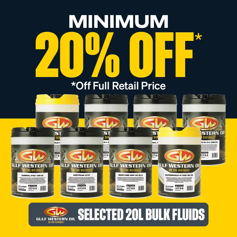 Minimum 20% OFF Selected GW 20L Bulk Fluids