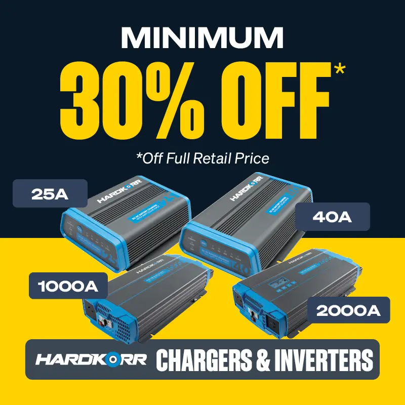 Minimum 30% OFF Selected DC-DC Chargers & Pure Sine Wave Inverters