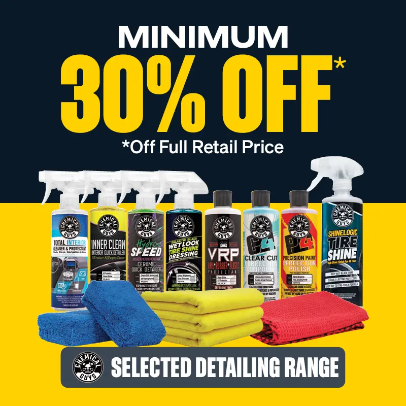 Minimum 30% OFF Selected Chemical Guys Detailing Range