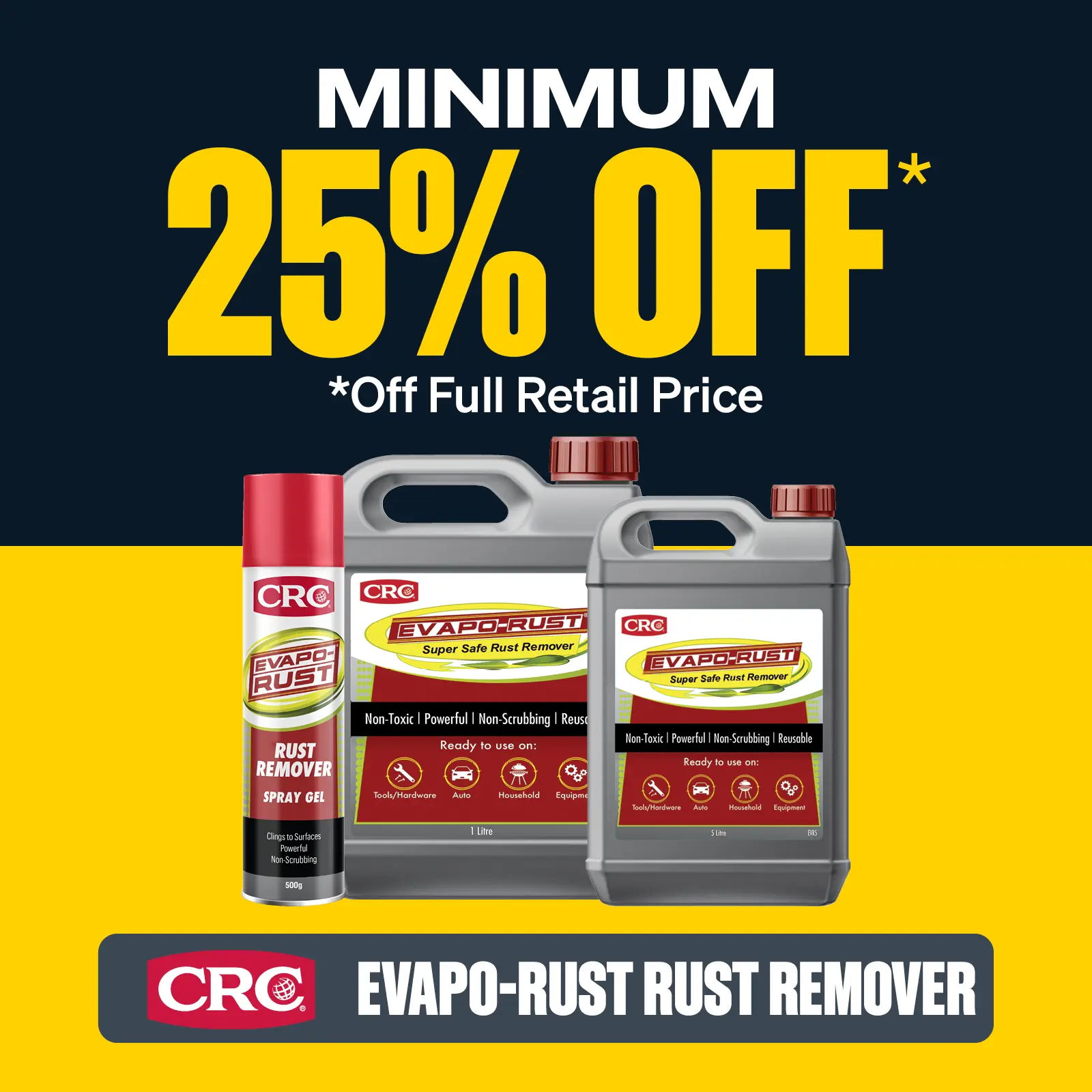 Minimum 25% OFF CRC Evapo-Rust Rust Remover
