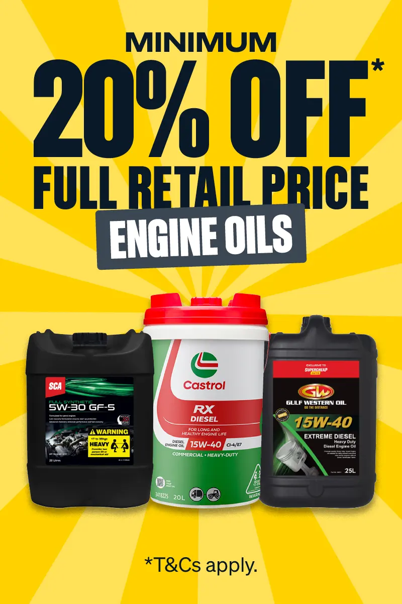 Minimum 20% OFF FULL RETAIL PRICE Engine Oil with code SUPER