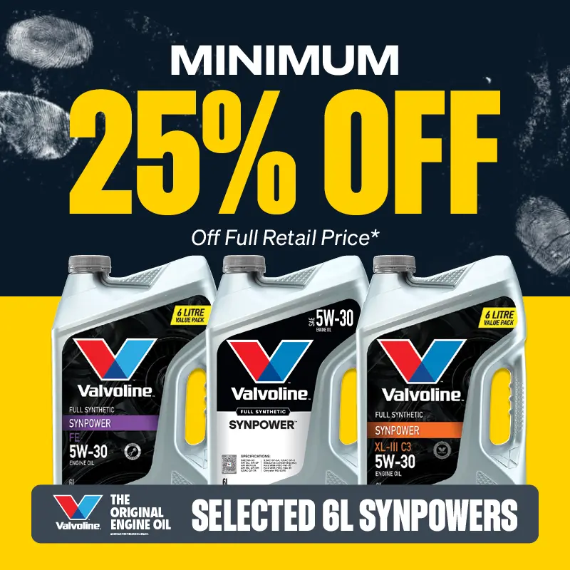 Min 25% OFF Selected Valvoline SynPower