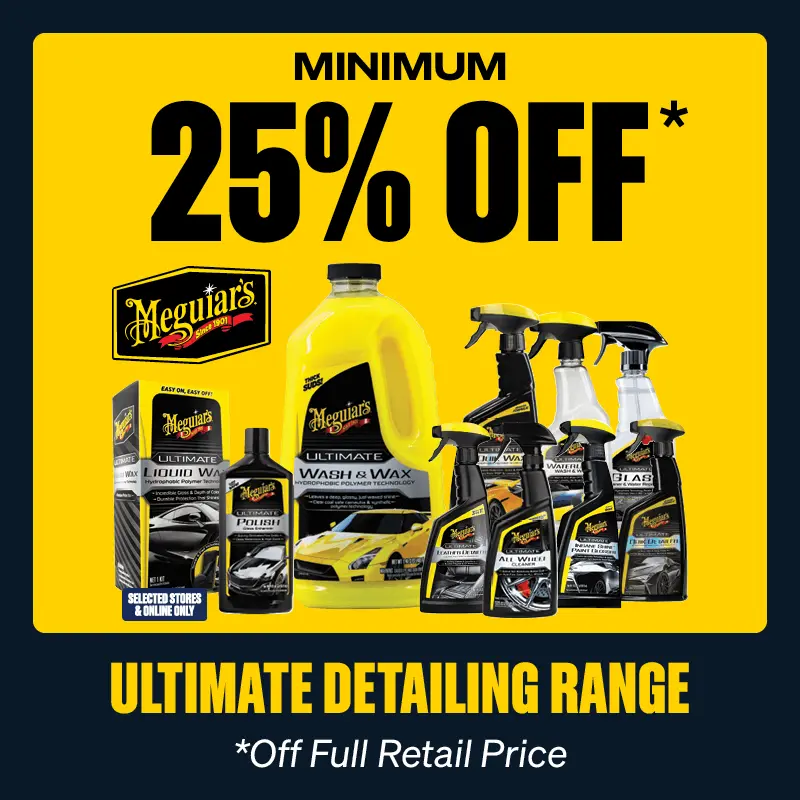 Minimum 25% OFF Meguiars Ultimate Detailing Range 