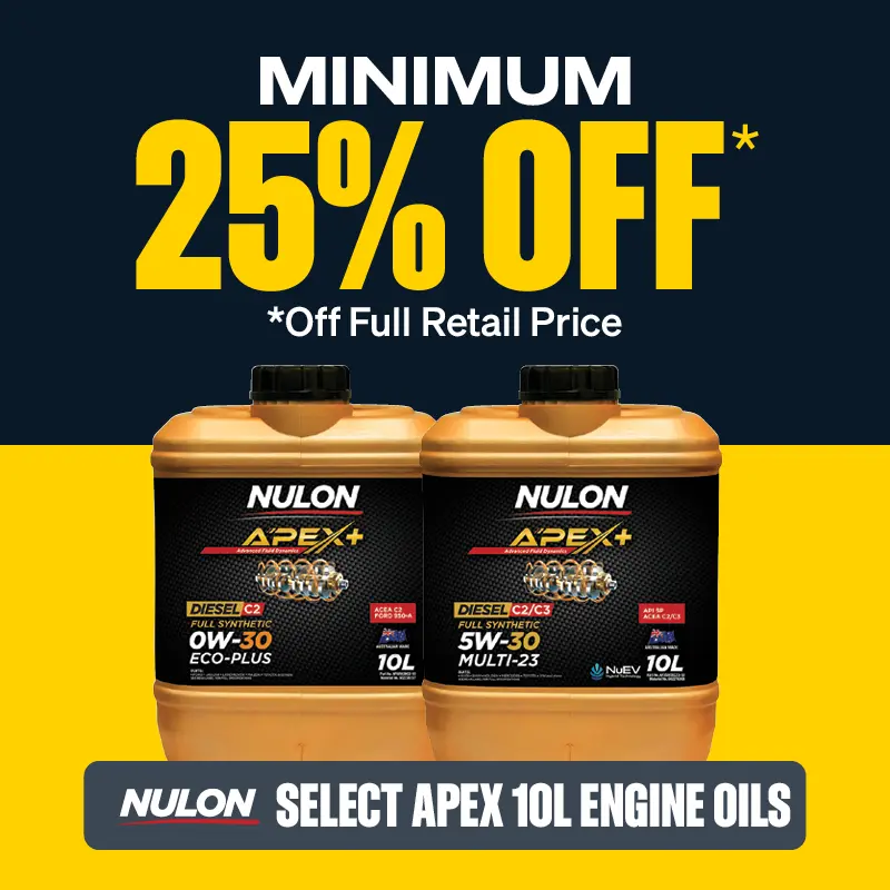 Minimum 25% OFF Select Nulon APEX 10L Engine Oils