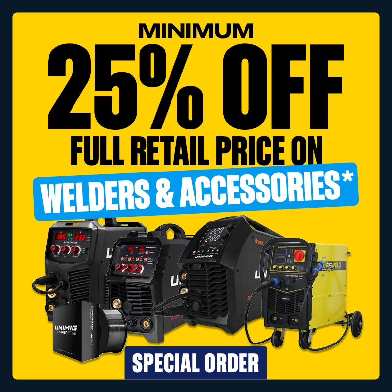 Min 25% OFF Welders & Accessories