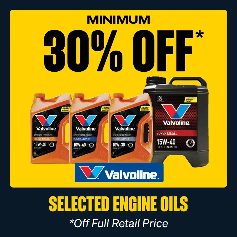 Minimum 30% OFF Selected Valvoline