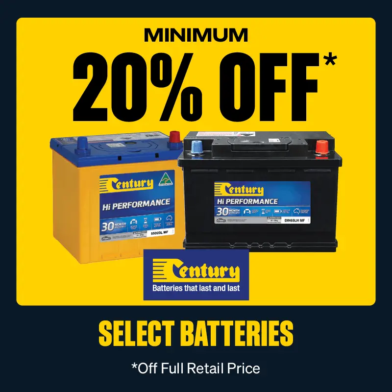 Minimum 20% OFF Select Century Batteries