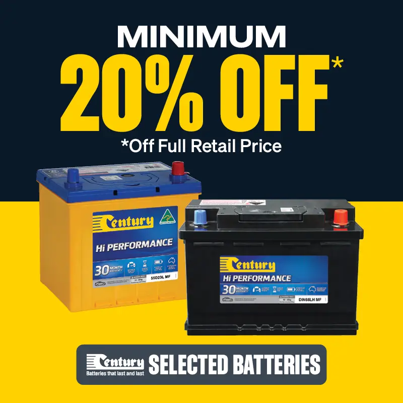 Minimum 20% OFF Select Century Batteries