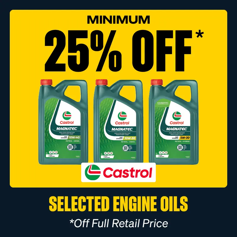 Minimum 25% OFF Selected Castrol