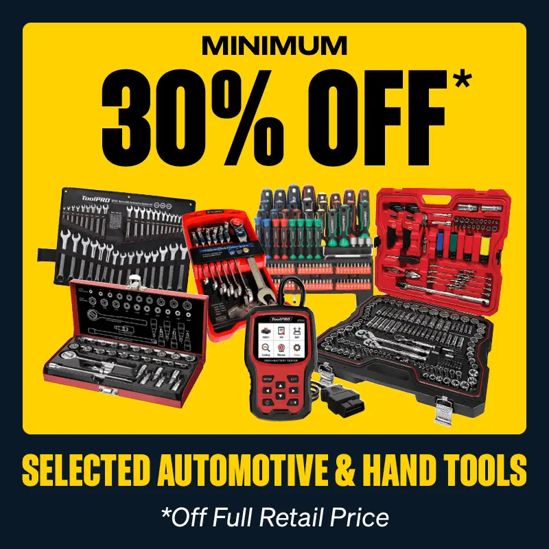 Minimum 30% OFF Selected Automotive & Hand Tools