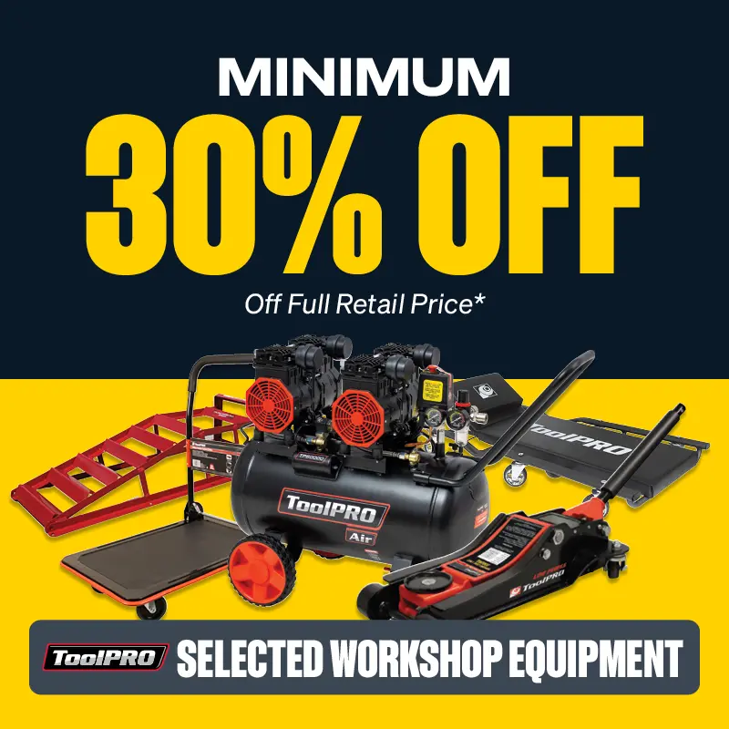Min 30% OFF Selected Workshop Equipment