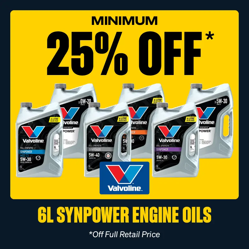 Minimum 25% OFF Valvoline 6L SynPower Engine Oils