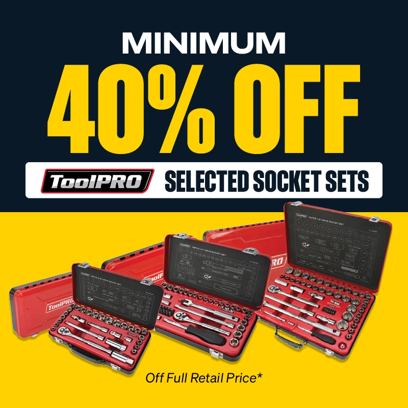 Min 40% OFF Selected Toolpro Socket Sets