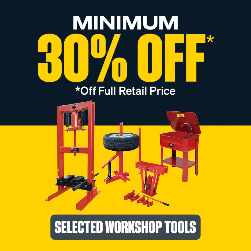 Minimum 30% OFF Selected Workshop Tools