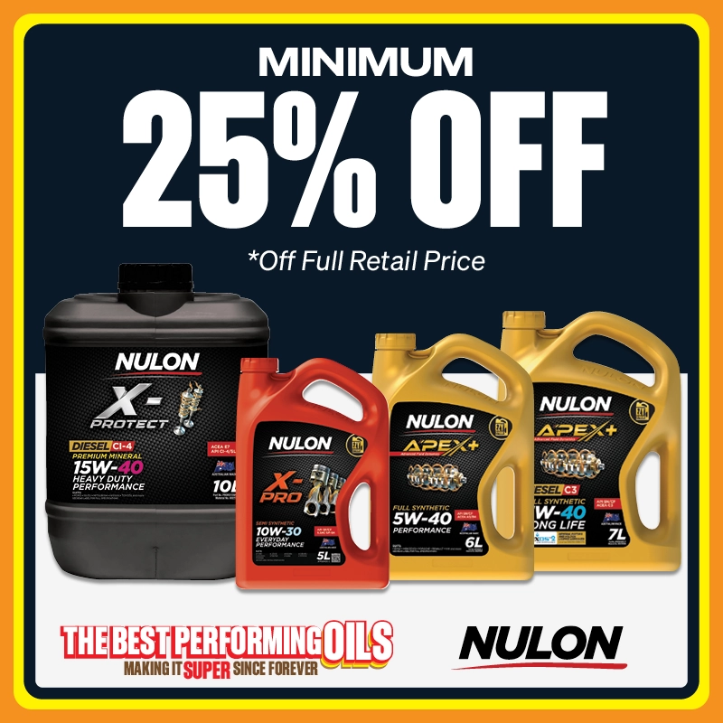 Min 25% OFF select Nulon  + GWP