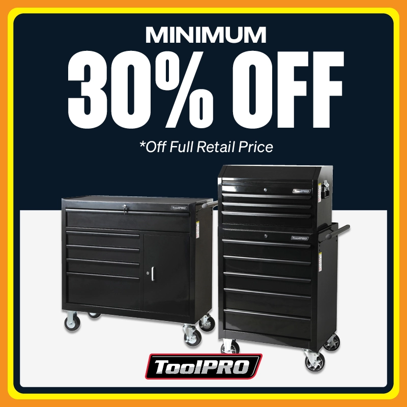 Min 30% OFF ToolPRO Black Tool Chest & Cabinets
