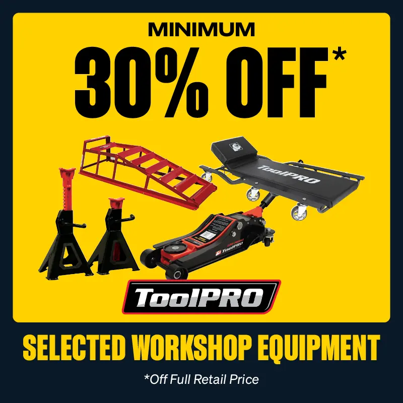 Minimum 30% OFF Selected ToolPRO Workshop Equipment