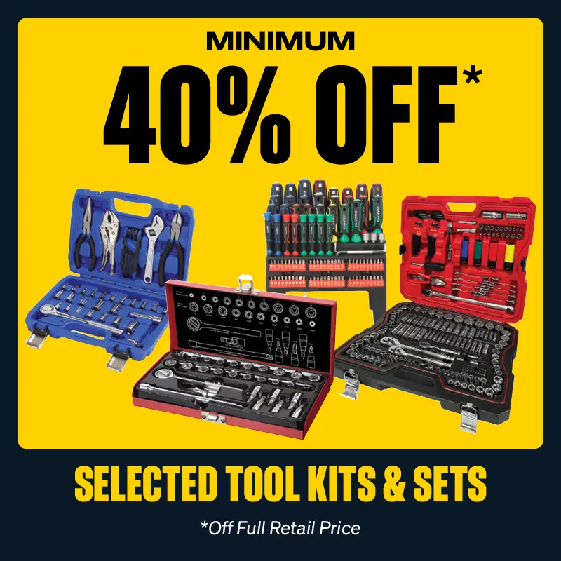 Minimum 40% OFF Selected Tool Kits and Sets
