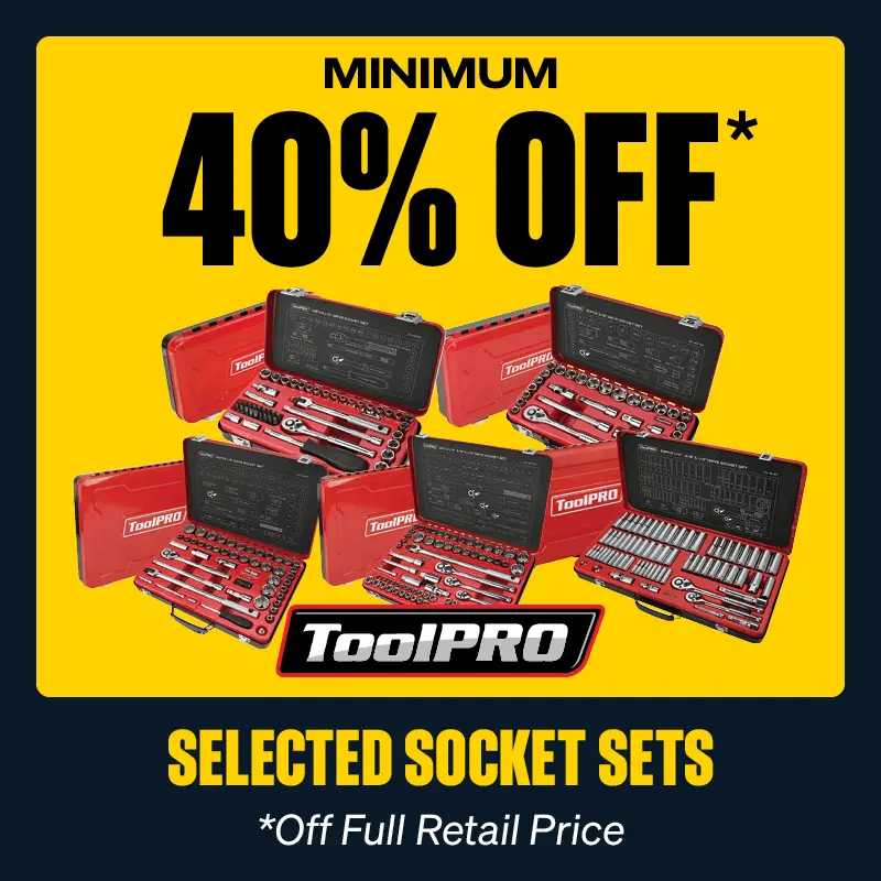 Minimum 40% OFF Selected ToolPRO Socket Sets