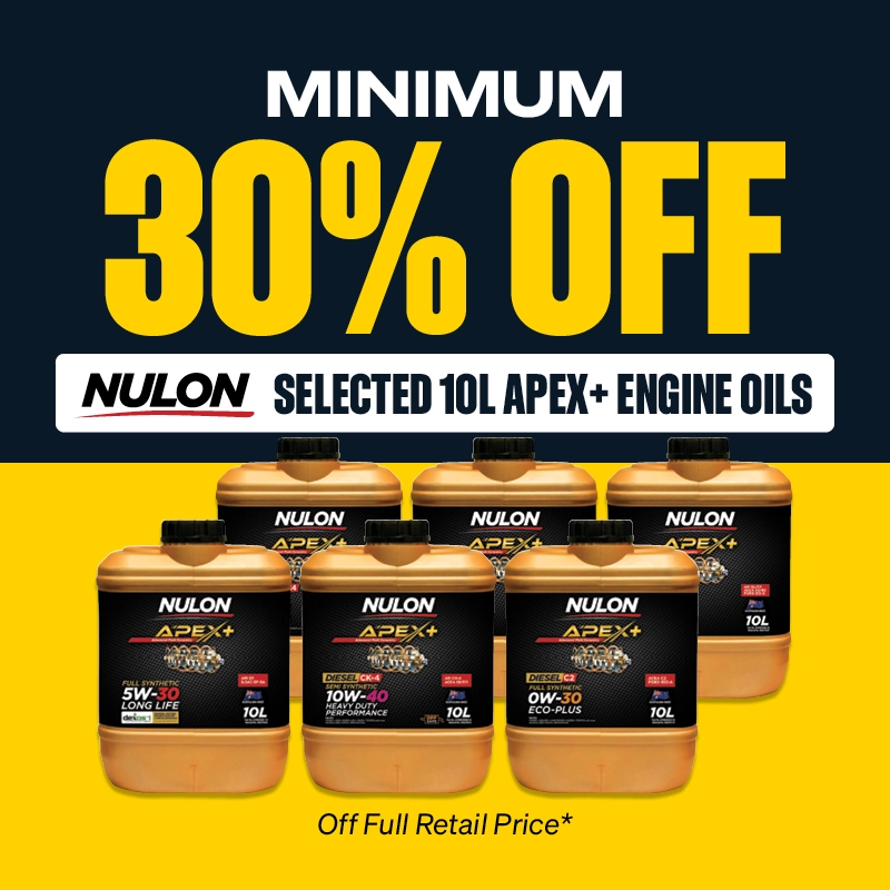 Min 30% OFF Selected 10L Nulon Apex+ Engine Oils