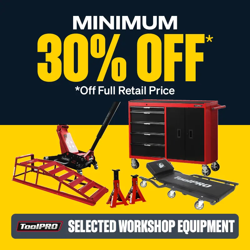 Minimum 30% OFF Selected Workshop Equipment