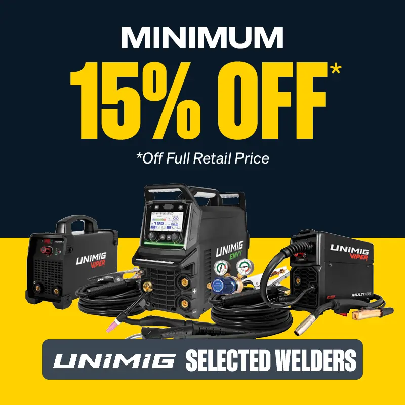 Minimum 15% OFF Selected Unimig