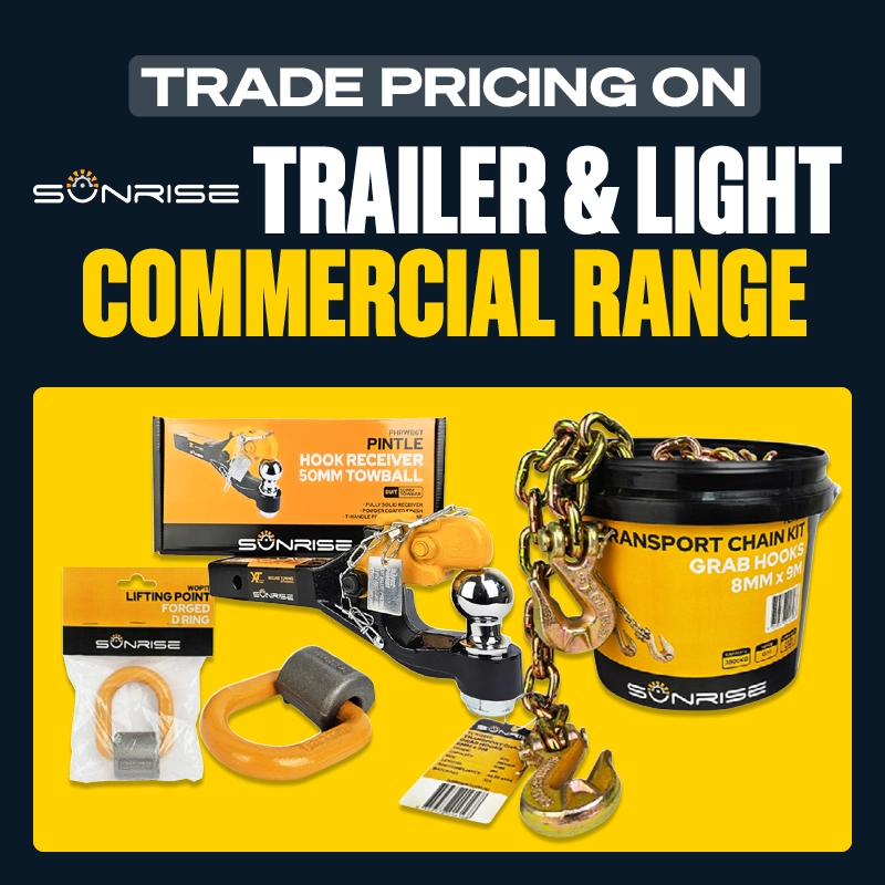 Trade Pricing on Sunrise Trailer & Light Commercial Range