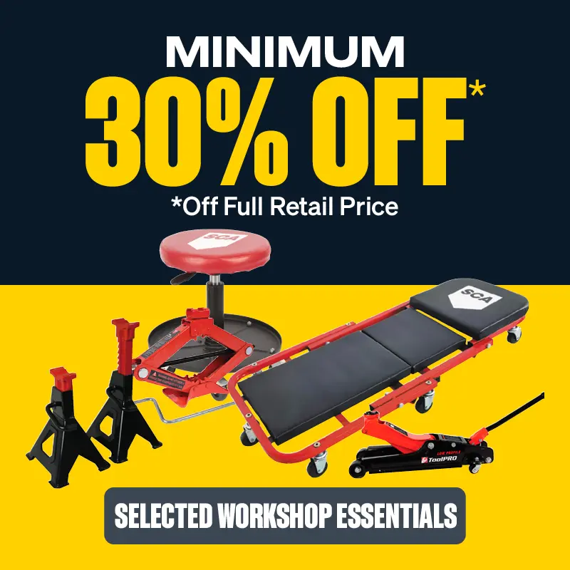 Minimum 30% OFF Selected Workshop Essentials